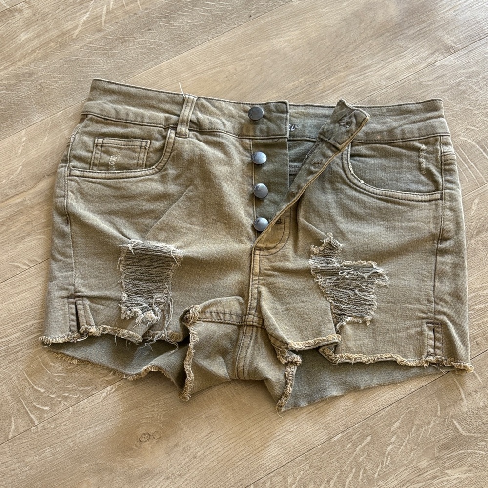 HARLOW Distressed Women Shorts Size 29 Button Fly